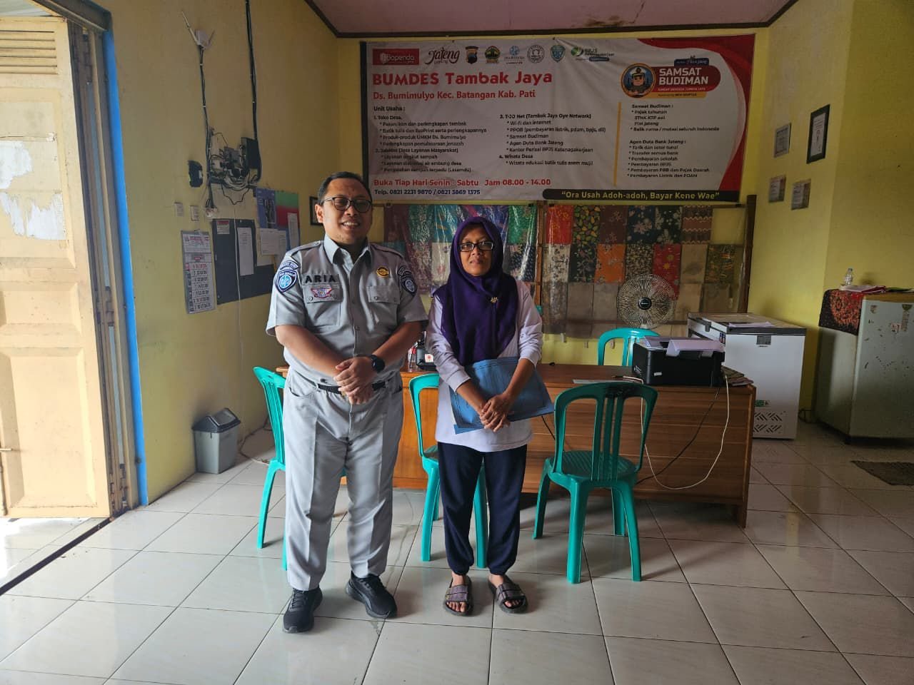 Petugas Jasa Raharja Samsat Pati Lakukan Monitoring Penerimaan di BUMDes