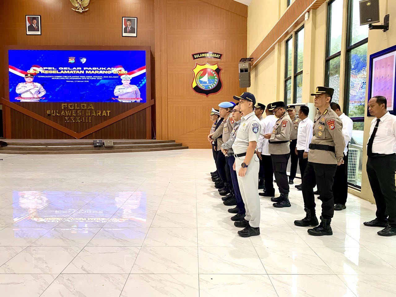 Jasa Raharja Cabang Mamuju Ikuti Apel Gelar Pasukan Operasi Keselamatan Marano Tahun 2026