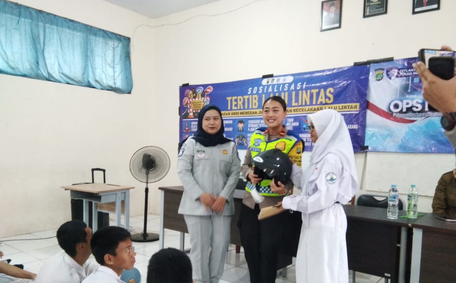 Safety Campaign Di SMK 15 Bekasi Bersama Jasa Raharja Dan Satlantas Metro Bekasi Kota