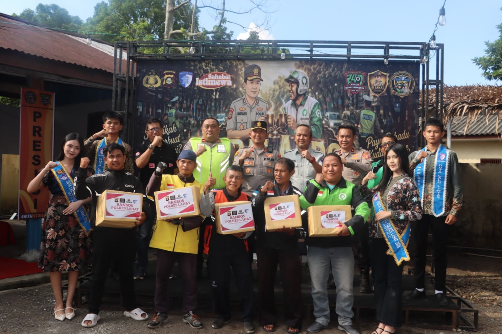Kepala Cabang Jasa Raharja Lahat Hadiri Launching Kedai APDOL, Wujud Dukungan terhadap Keselamatan Pengemudi Ojek Online