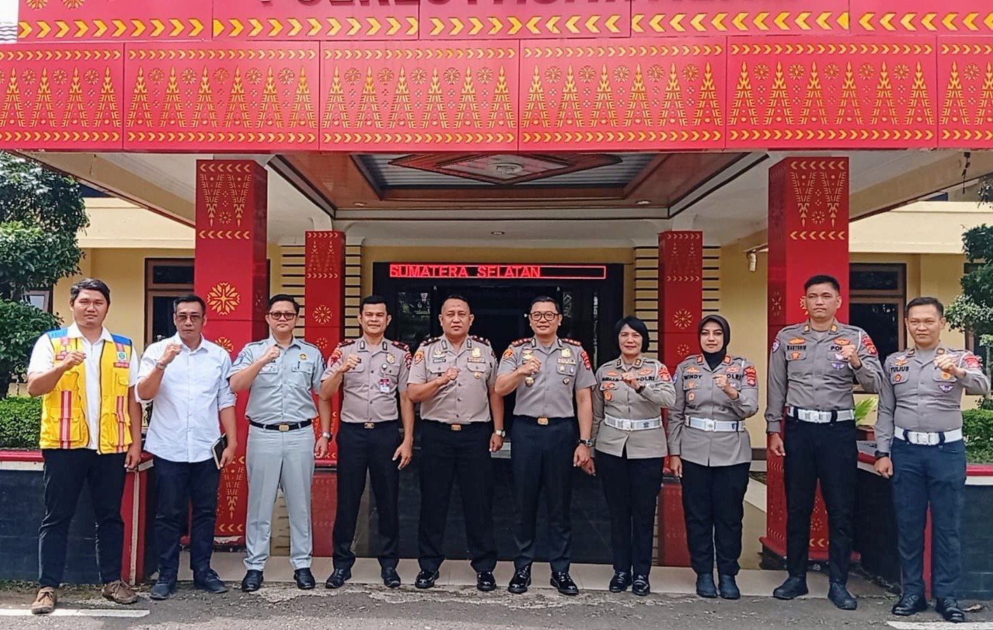 Jasa Raharja Lahat Dampingi Subdit Kamsel Polda Sumsel dan BBPJN Tinjau Titik Jalan Berpotensi Membahayakan Pengguna Jalan