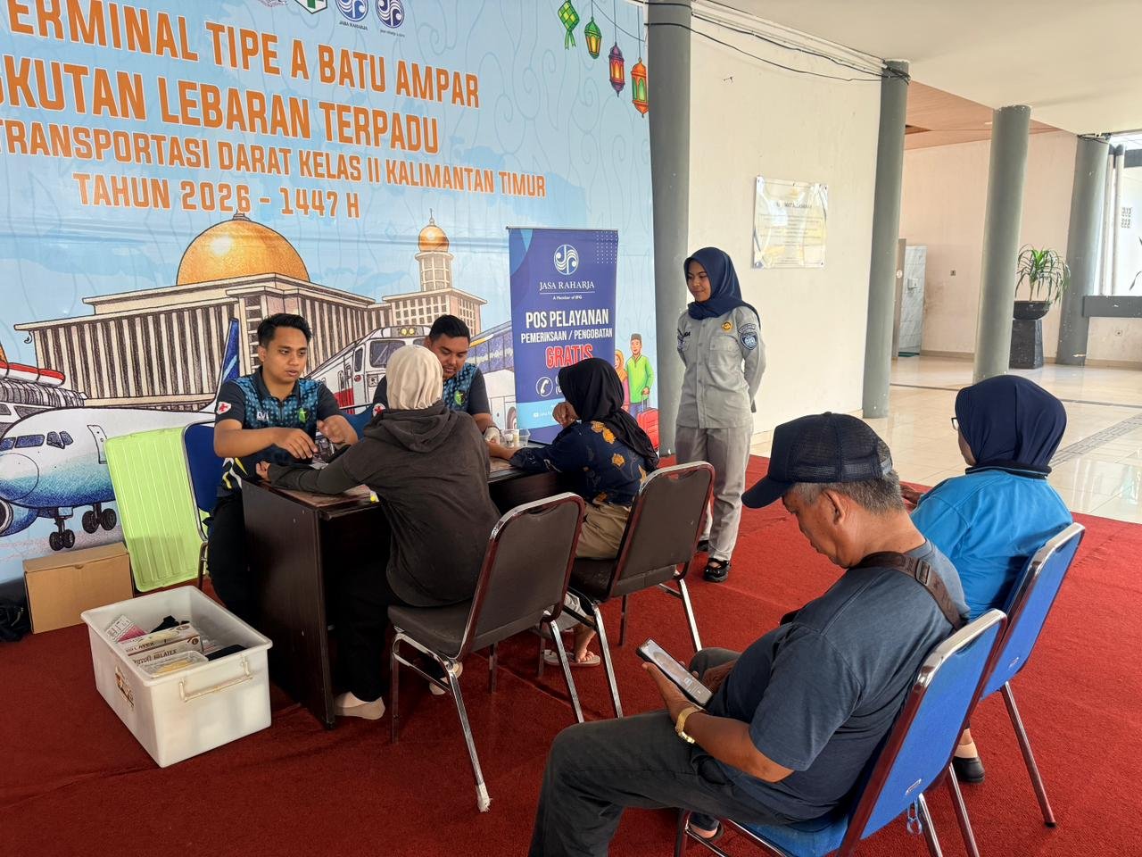 PT Jasa Raharja Kanwil Kalimantan Timur Gelar MUKL dan PPGD di Terminal Batu Ampar, Sasar Pengemudi dan Penumpang Angkutan Umum