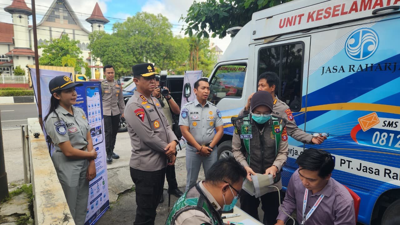 Kapolda Kalteng Tinjau MUKL Jasa Raharja, Pastikan Kesehatan Awak Angkutan Demi Keselamatan Transportasi
