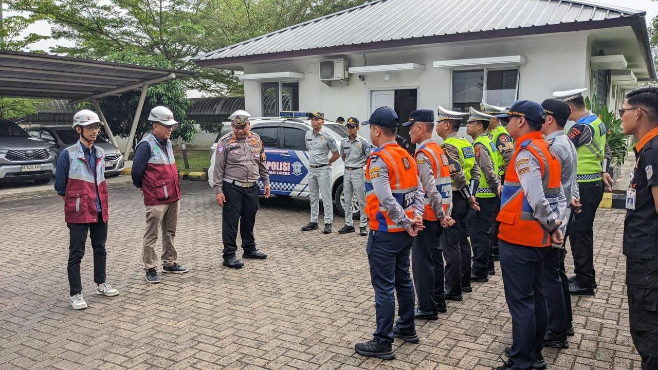 Rampcheck Angkutan Umum di Tol Natar, Jasa Raharja Bersama Stakeholder Pastikan Kendaraan Laik Jalan