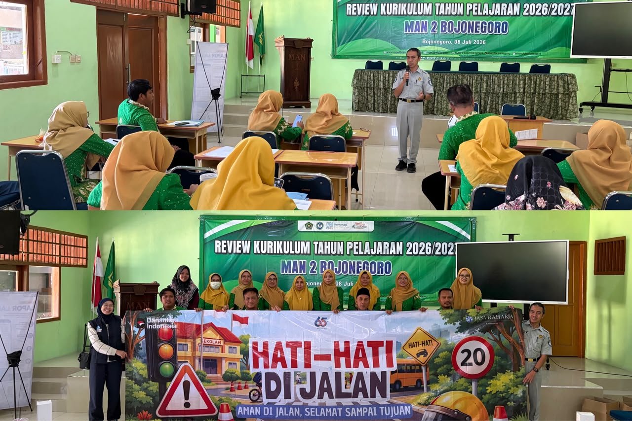 Jasa Raharja Bojonegoro Edukasi Guru SMAN 2 Bojonegoro Melalui Program PPKL dan Sosialisasi Aplikasi JRku