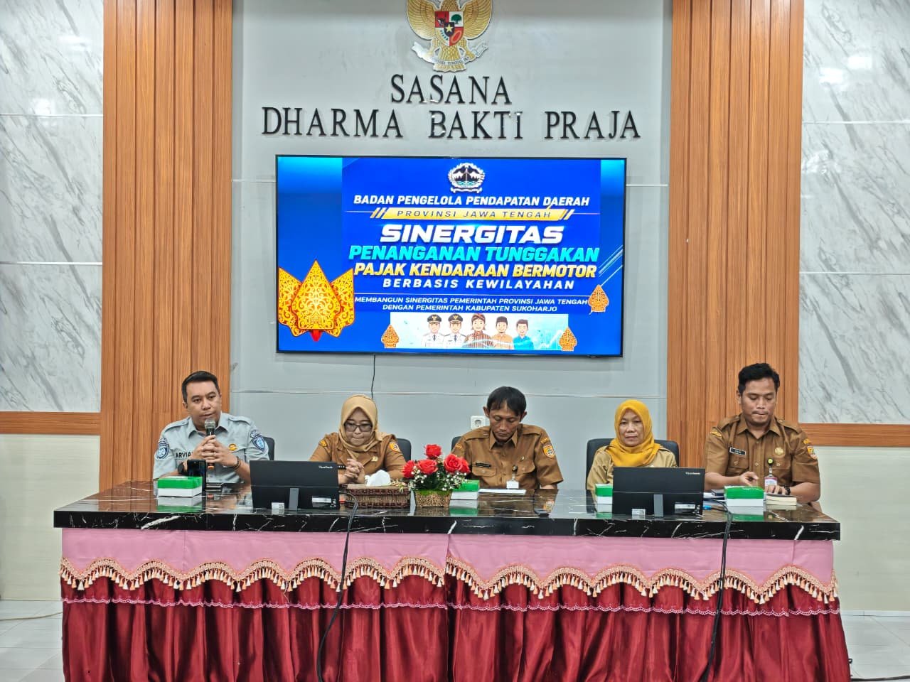 Jasa Raharja Sukoharjo Bersama Tim Pembina Samsat Gelar Monitoring dan Evaluasi Program Sengkuyung Mobile Berbasis Kewilayahan