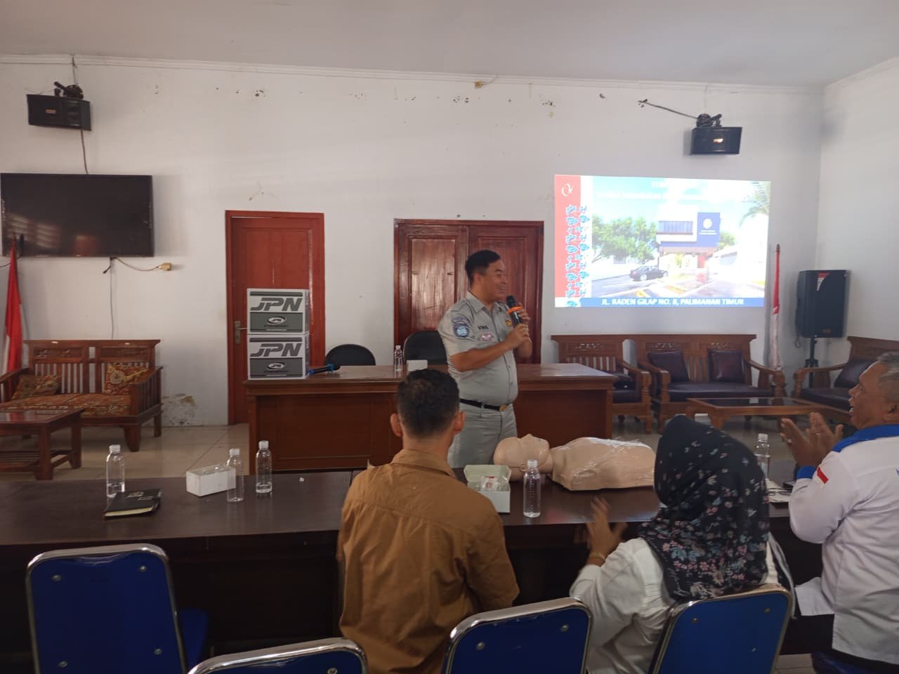 Tingkatkan Kesiapsiagaan, Jasa Raharja Cabang Cirebon Gelar Pelatihan Pertolongan Pertama Gawat Darurat (PPGD) Di Kec Palimanan Kab Cirebon