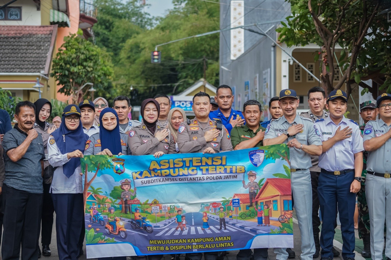 Polda Jatim Gelar Asistensi dan Penilaian Kampung Tertib Lalu Lintas di Jember, Jasa Raharja dan Stakeholder Turut Mendukung