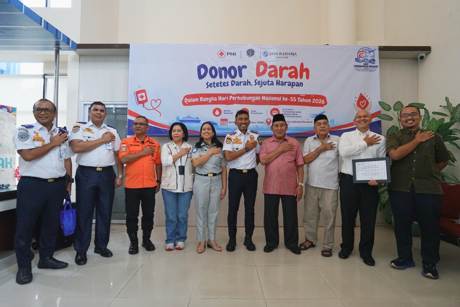 Jasa Raharja Riau Gelar Donor Darah dalam Rangka Memperingati Hari Perhubungan Nasional ke-55 Tahun 2026