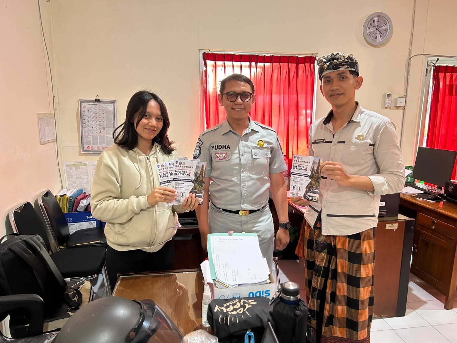 Kolaborasi dengan Pemangku Transportasi, Jasa Raharja Gianyar Sosialisasikan Relaksasi PKB